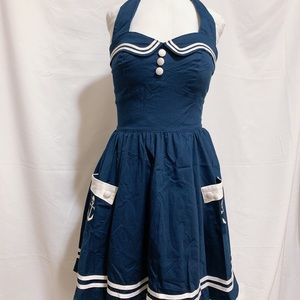 Hot Topic Hell Bunny Sailor Mini Dress
